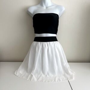 white chiffon skirt
